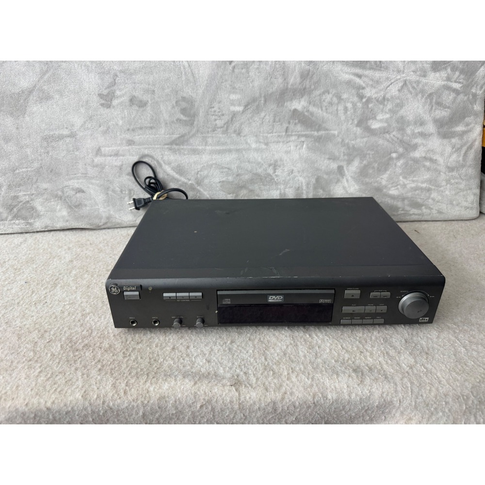 GE Digital DVD Player GE1101P Black Karaoke Dual Mic Inputs DTS Dolby Digital